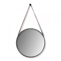 Spiegel Sam met riem 60cm - zwart/bruin