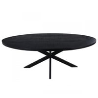 Eettafel Geraldton ovaal 220x100cm mangohout - zwart