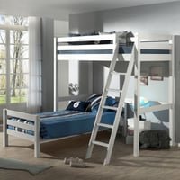 Hoogslaper Claire met bed Anne 90x200cm - wit
