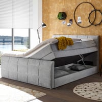Boxspring Albion 180x200 met opbergruimte - grijs
