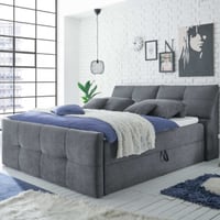 Boxspring Fitzroy 160x200cm met opbergruimte - antraciet