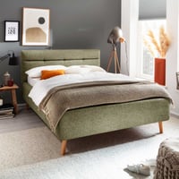 Bed Laika 140x200cm met opbergruimte - mosgroen
