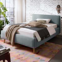Bed Tony 140x200cm met opbergruimte - ijsblauw