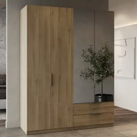 Kledingkast Spectre 157cm met spiegel - eik