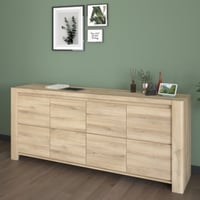 Dressoir Porto 199cm met 4 deuren - eikdecor