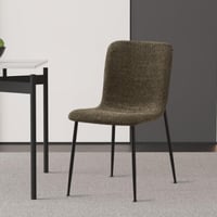 Groene Bouclé Alice Stoel | Metalen Poten | H81,5xB42xD57cm