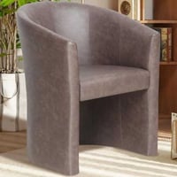 Charlie' Vintage PU donkerbruine Kuipstoel | H-H 81 x B-L 64 x D-P 62 cm