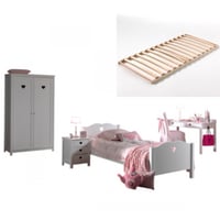 Kinderkamercombinatie Amori 2 (incl.lattenbodem)-wit