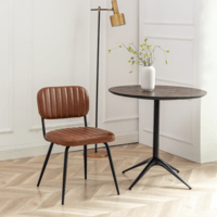 Eetkamerstoel Sparta - 56x45x88 cm - Bruin/PU-kunstleer 