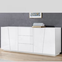 Dressoir Gavin 220 cm-hoogglans wit