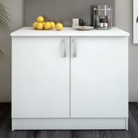 Keukenkast Nova - 100x60x85 cm - Wit/eik