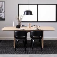 Rechthoekige eettafel Krishna - 220x105x75 cm - wit eikenfineer