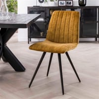 Eetkamerstoel Etienne - 53x45x86 cm - Velvet/goud