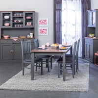 Eetkamer Cerci: eettafel, 2x buffetkast - grijs
