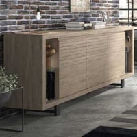Dressoir Clive 220cm - eik/zwart