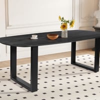 Eettafel Tommy 220x100 cm - Deens Ovaal - Zwart 