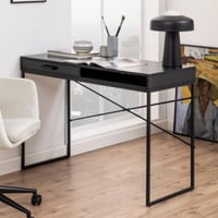 Bureau Dover 110cm - met opberglade - zwart esdecor