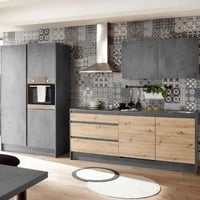 Complete keuken Troy | Gootsteenkast, bovenkast, koelkast- en ovenelement | Artisan Oak-design