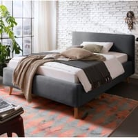 Bed Tony 140x200cm met opbergruimte - antraciet