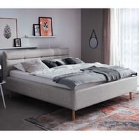 Tweepersoonsbed Laika 180x200cm met opbergruimte - grijs