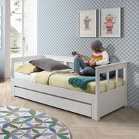 Verlengbaar kajuitbed Julie met bedlade - wit