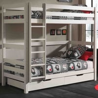 Stapelbed Claire met bedlades Elise - wit