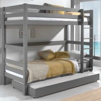 Stapelbed Claire hoog met bedlade - grijs