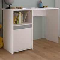 Bureau Rue 110cm met kast - wit/grijs of wit/roze