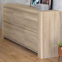 Dressoir Porto 155cm met 3 deuren - eikdecor