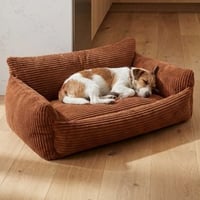 Hondenbed Punch - 85x66x29cm - ribfluweel - terracotta