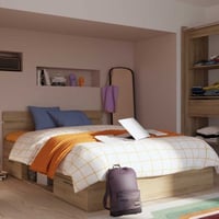 Bed Micheline 140 x 200 cm-Kronberg eik