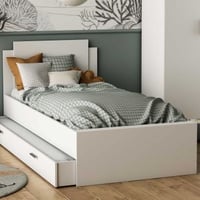 Bed Maura 90 x 190cm/200 cm-mat wit