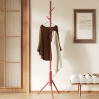Staande kapstok Kassie | Ø48 x 174 cm | Rood / Metaal