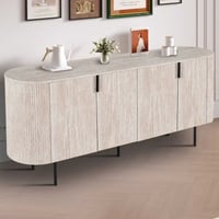 Dressoir Lagos - 200x45x80cm - 4 deuren - travertin
