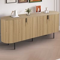 Dressoir Lagos - 200x45x80cm - 4 deuren - eikdecor