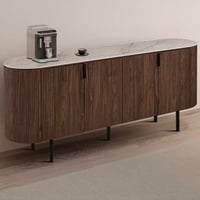 Dressoir Vigo - 200x45x82cm - 4 deuren - marmerlook