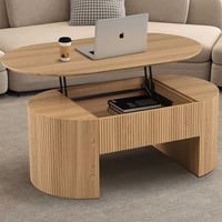 Salontafel Lagos - 120x70x45cm - verstelbaar - met opbergruimte - eikdecor