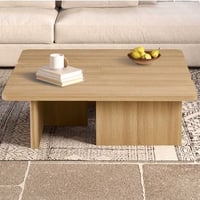 Set van 2 salontafels Arallo - 120x120x38cm - eikdecor