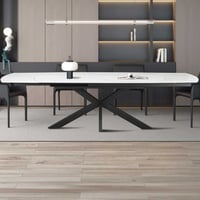 Verlengbare eettafel Aries - 160/240x90x77cm - gesinterde steen - marmer