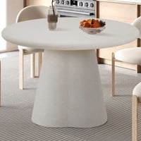 Eettafel Faro - Ø120x76cm - cementverf - wit