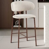 Counterstoel Coco - 51x50x92cm - metaal/beige stof