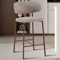 Counterstoel Coco - 51x50x92cm - metaal/zandkleurige stof