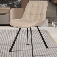 Eetkamerstoel Ariba met metalen poten - beige