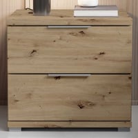 Nachtkastje Smilla - 42x46x43cm - 2 lades - artisan eikdecor