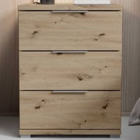 Nachtkastje Smilla - 42x46x61cm - 3 lades - artisan eikdecor