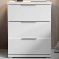 Nachtkastje Smilla - 42x46x61cm - 3 lades - wit