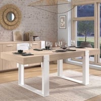 Eettafel London | 224 x 93 x 78 cm | Eik/wit