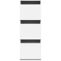 Wasmachinekast Linea - 50x67x142cm - 3 deuren - wit