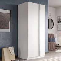 Kledingkast Oakland - 80x183x53 cm - 2 deuren - wit