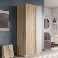 Kledingkast Oakland - 80x183x53 cm - 2 deuren - met legplanken - Sonoma eik